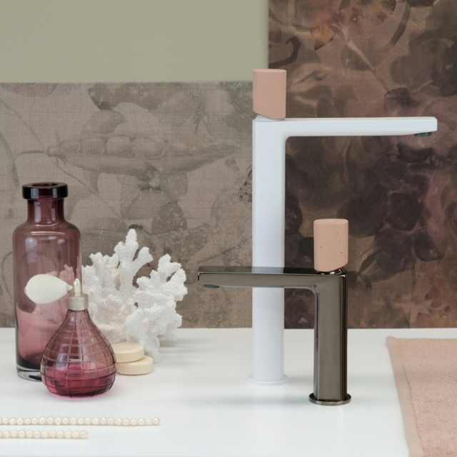 ritmonio haptic rubinetto bagno con comando del miscelatore in cemento colore tramonto, disponibile in otto colori ritmonio haptic rubinetto bagno con comando del miscelatore in cemento colore tramonto, disponibile in otto colori