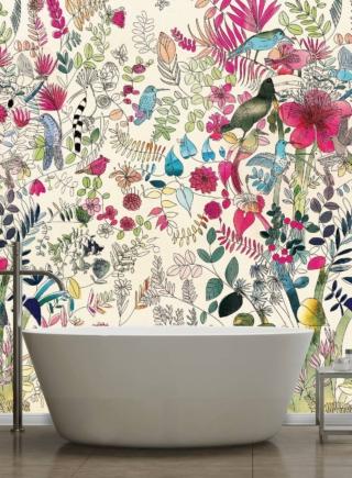 Wallpepper H20 Flowers carta da parati floreale multicolor Wallpepper H20 Flowers carta da parati floreale multicolor