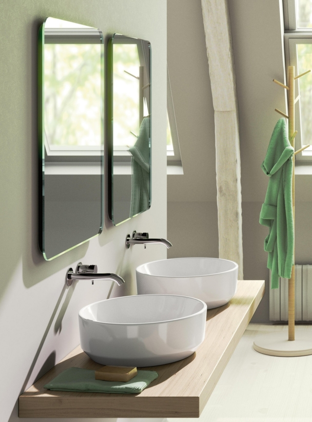 lavabo tondo bianco da appoggio Green di Ceramica Catalano, distribuito da Desivero lavabo tondo bianco da appoggio Green di Ceramica Catalano, distribuito da Desivero