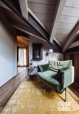 mansarda montagna zona lettura