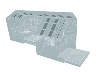 modellino 3 D casa "attiva" in Austria, che produce più energia di quella che usa