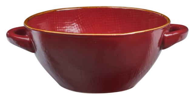 novita home-g3166-ciotola in gres rossa con manici novita home-g3166-ciotola in gres rossa con manici
