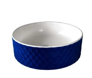 lavabo rotondo blu theartceram rombo. Disponibile anche in rosso, testa di moro e antracite lavabo rotondo blu theartceram rombo. Disponibile anche in rosso, testa di moro e antracite