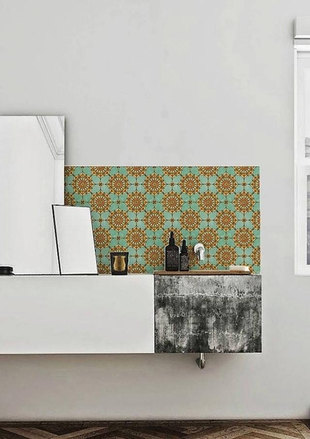 wallpaper_splashback_ibiza_ limelace carta da parati effetto maiolica wallpaper_splashback_ibiza_ limelace carta da parati effetto maiolica