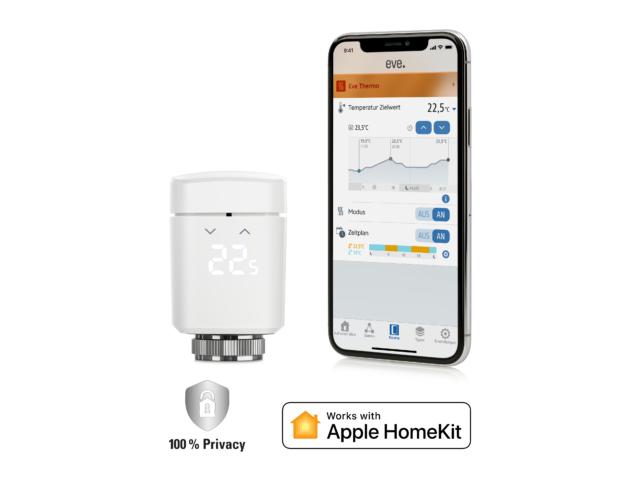 Valvola termostatica connessa Eve Thermo con tecnologia Apple HomeKit Valvola termostatica connessa Eve Thermo con tecnologia Apple HomeKit