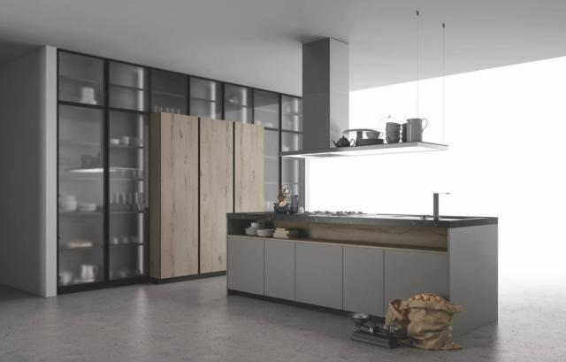 cucina-doimo-cucine-aspen-fenix-grigio rovere-isola-cappa-sospesa-rettangolare cucina-doimo-cucine-aspen-fenix-grigio rovere-isola-cappa-sospesa-rettangolare
