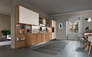 cucina piano Caranto Ker venetacucine milano lineare ante in rovere e laccato opaco bianco cucina piano Caranto Ker venetacucine milano lineare ante in rovere e laccato opaco bianco