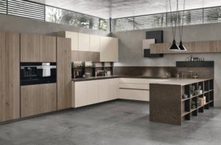 cucina-piano-Dekton-stosa-frame-con-penisola-ante-in-laccato-panna-e-in-rovere cucina-piano-Dekton-stosa-frame-con-penisola-ante-in-laccato-panna-e-in-rovere