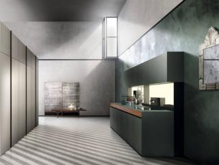 cucina piano Fenix verde euromobil sei lineare cucina piano Fenix verde euromobil sei lineare