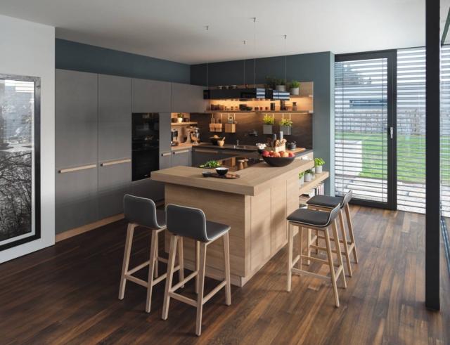 cucina piano ceramica team7 cera line in puro legno naturale con penisola cucina piano ceramica team7 cera line in puro legno naturale con penisola