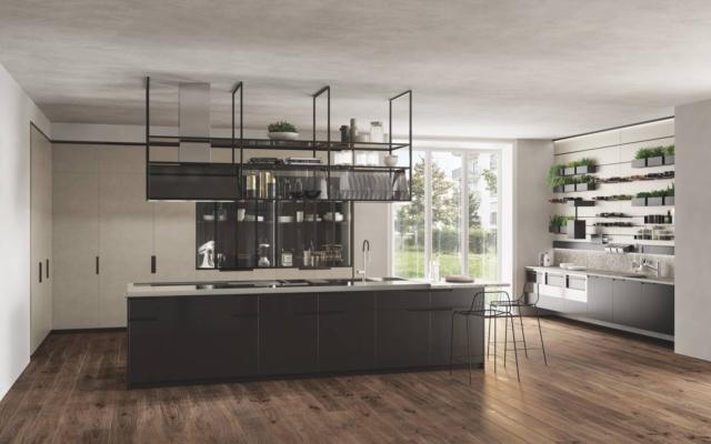 cucina scavolini mia by carlo cracco acciaio satinato isola cappa scolapiatti e mensole metallo cucina scavolini mia by carlo cracco acciaio satinato isola cappa scolapiatti e mensole metallo