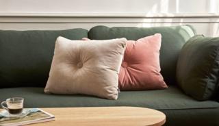 cuscini cotone rosa beige hay dot cushion soft cuscini cotone rosa beige hay dot cushion soft