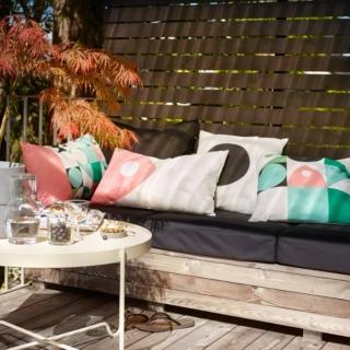 cuscini ikea musselblomma poliestere riciclato bianco fantasia geometrica cuscini ikea musselblomma poliestere riciclato bianco fantasia geometrica