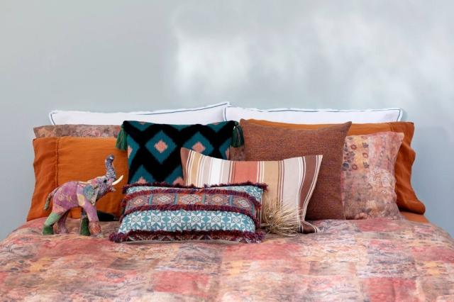cuscini stile etnico coincasa jacquard arancione cuscini stile etnico coincasa jacquard arancione