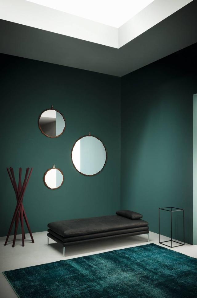 specchi rotondi bordo cuoio intrecciato zanotta raperonzolo specchi rotondi bordo cuoio intrecciato zanotta raperonzolo