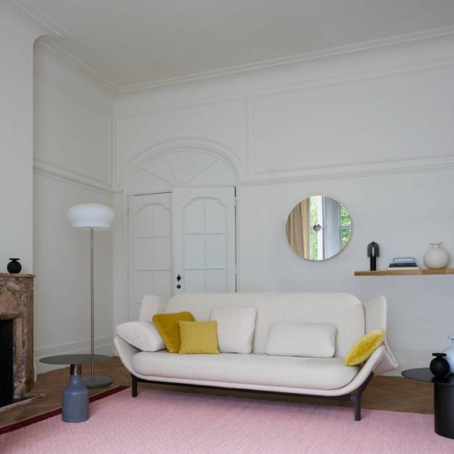 specchio rotondo foro centrale ligne roset ura gancio acciaio inox spazzolato specchio rotondo foro centrale ligne roset ura gancio acciaio inox spazzolato