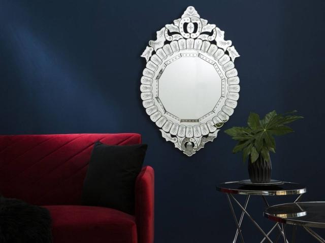 specchio sagomato stile retro beliani craon specchio sagomato stile retro beliani craon