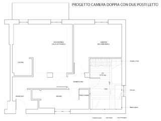 planimetria progetto camera doppia con due posti letto planimetria progetto camera doppia con due posti letto