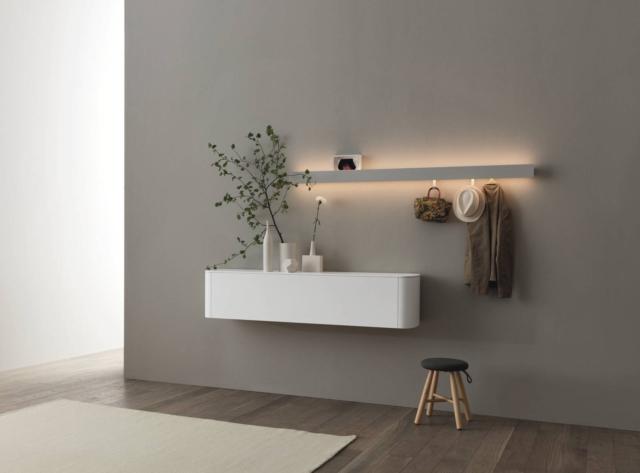 appendiabiti parete barra caccaro groove laccato opaco ardesia luce led appendiabiti parete barra caccaro groove laccato opaco ardesia luce led