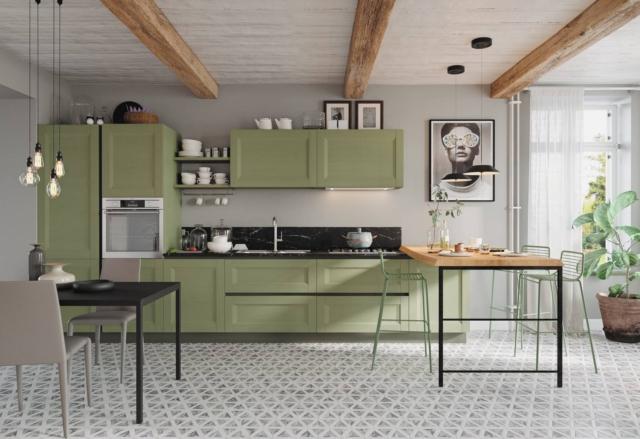 cucina ante riquadrate la casa moderna ada coll. pratica alkorcell verde salvia bancone snack cucina ante riquadrate la casa moderna ada coll. pratica alkorcell verde salvia bancone snack
