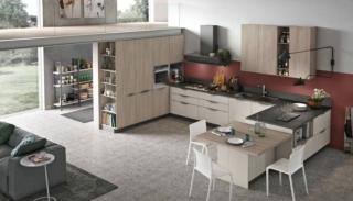 cucina effetto legno chiaro stosa infinity pet rovere ferro cavallo top marmo cucina effetto legno chiaro stosa infinity pet rovere ferro cavallo top marmo