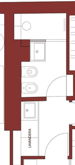 planimetria antibagno e bagno piano zona giorno doccia