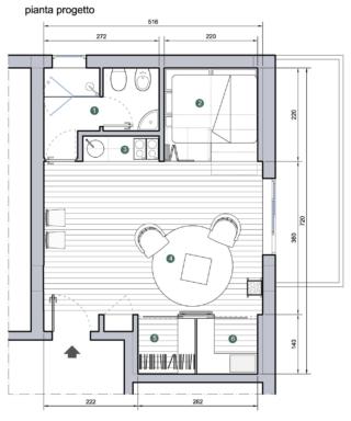 planimetria monolocale 35 mq con letto nascosto planimetria monolocale 35 mq con letto nascosto