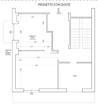 planimetria progetto quotata-parete vetrata-open space-pavimento in resina-luci panzeri-sgabelli babila-penisola ok planimetria progetto quotata-parete vetrata-open space-pavimento in resina-luci panzeri-sgabelli babila-penisola ok