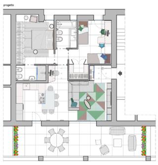 planimetria progetto grande trilocale con due bagni planimetria progetto grande trilocale con due bagni