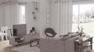 progetto 3D salotto vista zona pranzo progetto 3D salotto vista zona pranzo