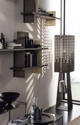 mini modulo pensile a ripiani rovere massello metallo cantori milano mini modulo pensile a ripiani rovere massello metallo cantori milano
