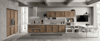 La cucina, insieme al bagno, è uno degli ambienti dove si deve prestare particolare attenzione all'igiene. Nella foto, cucina Evolution di Scavolini