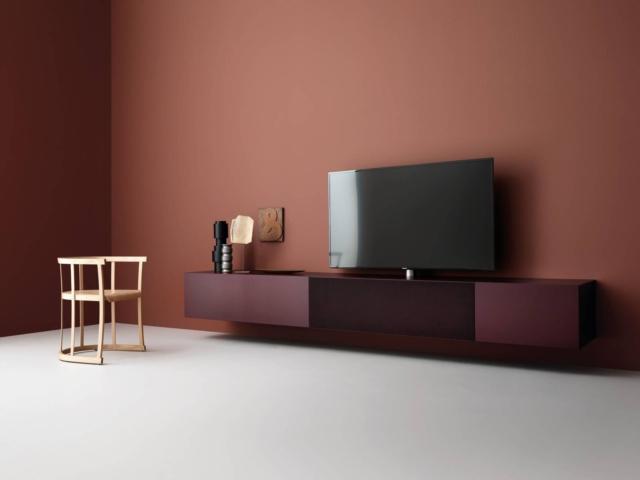 sistema tv sospeso caccaro brick multimedia laccato opaco sistema tv sospeso caccaro brick multimedia laccato opaco