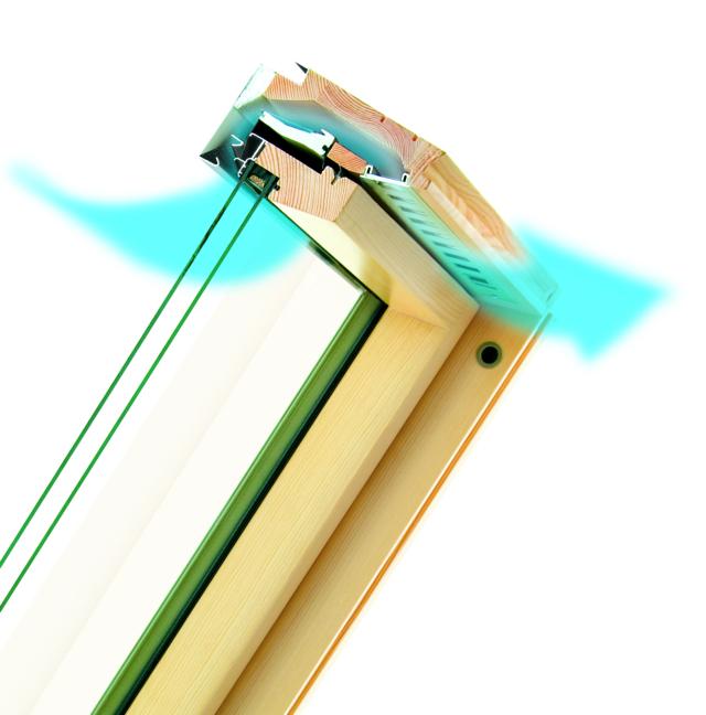 Il sistema di ventilazione automatico V40P, di Fakro, si basa sulla presenza di una membrana che consente un passaggio di aria ottimale anche a finestra chiusa e permette di dosare l’aria anche in presenza di vento forte dall’esterno. Il sistema può essere applicato anche al modello ZWave FTP-V, un serramento a bilico con modulo elettronico con chip Z-Wave: la finestra può essere gestita da qualsiasi posizione all’interno della casa attraverso un dispositivo di comando che ne consente apertura e chiusura anche a distanza. Un sensore per la pioggia e per il vento può attivare la chiusura in caso cambiamento istantaneo delle condizioni meteo. www.fakro.it Il sistema di ventilazione automatico V40P, di Fakro, si basa sulla presenza di una membrana che consente un passaggio di aria ottimale anche a finestra chiusa e permette di dosare l’aria anche in presenza di vento forte dall’esterno. Il sistema può essere applicato anche al modello ZWave FTP-V, un serramento a bilico con modulo elettronico con chip Z-Wave: la finestra può essere gestita da qualsiasi posizione all’interno della casa attraverso un dispositivo di comando che ne consente apertura e chiusura anche a distanza. Un sensore per la pioggia e per il vento può attivare la chiusura in caso cambiamento istantaneo delle condizioni meteo. www.fakro.it
