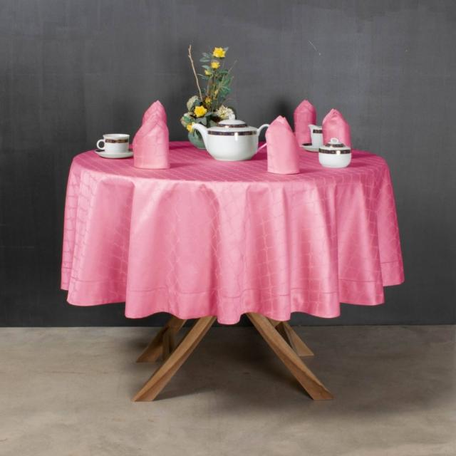 tovaglia tonda Rosa Acceso Purocotone tovaglia tonda Rosa Acceso Purocotone