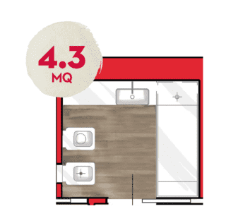 Bagno padronale
Situato direttamente nella camera da letto principale, vera e propria suite dotata anche di cabina armadio, è un bagno cieco:
questo limite però è del tutto impercettibile. Infatti, l'interno è elegante e luminoso grazie all’utilizzo di materiali
pregiati dalle tinte chiare
e all'illuminazione strategica,
con strisce a led posizionate anche in tagli realizzati a parete
e a soffitto. L’obiettivo del progetto
era assicurare tutti i comfort necessari a un ambiente privato pur disponendo di una metratura contenuta, ricavata dalla camera da letto. Entrando dalla porta scorrevole interno muro, a destra, è stata collocata una comoda vasca, dotata di vetrata frangi-spruzzi girevole che la trasforma in ampia doccia, rivestita all'esterno con il medesimo legno del pavimento. Di fronte, la coppia di sanitari, scelta di tipo sospeso
per una maggiore leggerezza visiva. Bagno padronale
Situato direttamente nella camera da letto principale, vera e propria suite dotata anche di cabina armadio, è un bagno cieco:
questo limite però è del tutto impercettibile. Infatti, l'interno è elegante e luminoso grazie all’utilizzo di materiali
pregiati dalle tinte chiare
e all'illuminazione strategica,
con strisce a led posizionate anche in tagli realizzati a parete
e a soffitto. L’obiettivo del progetto
era assicurare tutti i comfort necessari a un ambiente privato pur disponendo di una metratura contenuta, ricavata dalla camera da letto. Entrando dalla porta scorrevole interno muro, a destra, è stata collocata una comoda vasca, dotata di vetrata frangi-spruzzi girevole che la trasforma in ampia doccia, rivestita all'esterno con il medesimo legno del pavimento. Di fronte, la coppia di sanitari, scelta di tipo sospeso
per una maggiore leggerezza visiva.
