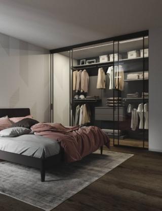 cabina armadio Global 2.0 di La Casa Moderna con ante in vetro cabina armadio Global 2.0 di La Casa Moderna con ante in vetro