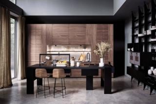 cucina legno noce desaturato cesar intarsio isola bancone cucina legno noce desaturato cesar intarsio isola bancone