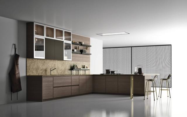 cucina penisola doimo soho ante rovere tinto dettagli ottone cucina penisola doimo soho ante rovere tinto dettagli ottone