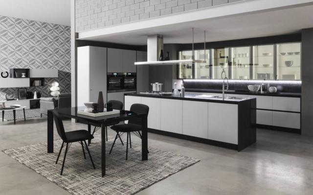 cucina superfici igienizzabili febal casa sand ante pet grigio isola cucina superfici igienizzabili febal casa sand ante pet grigio isola