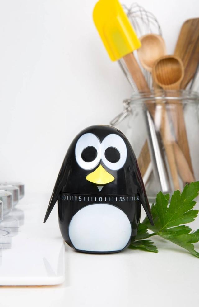 Timer Kikkerland, a forma di pinguino Timer Kikkerland, a forma di pinguino