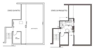 Piante sottotetto 9 mq prima e dopo i lavori