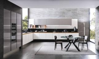 cucina moderna ante lisce Charme 37 Febal Casa angolare laccato bianco gola piatta cucina moderna ante lisce Charme 37 Febal Casa angolare laccato bianco gola piatta