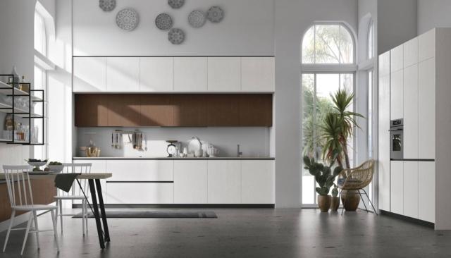 cucina moderna ante lisce Natural Stosa Cucine rovere bianco, pensili in Rovere Cherry cucina moderna ante lisce Natural Stosa Cucine rovere bianco, pensili in Rovere Cherry