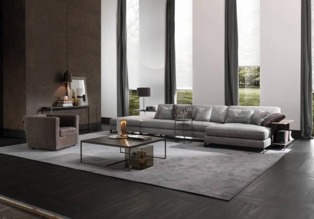divano con penisola Davis Book di Frigerio divano con penisola Davis Book di Frigerio