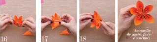 16-17-18 Attaccare ciascun petalo all’altro con una striscia sottile di nastro biadesivo. 16-17-18 Attaccare ciascun petalo all’altro con una striscia sottile di nastro biadesivo.