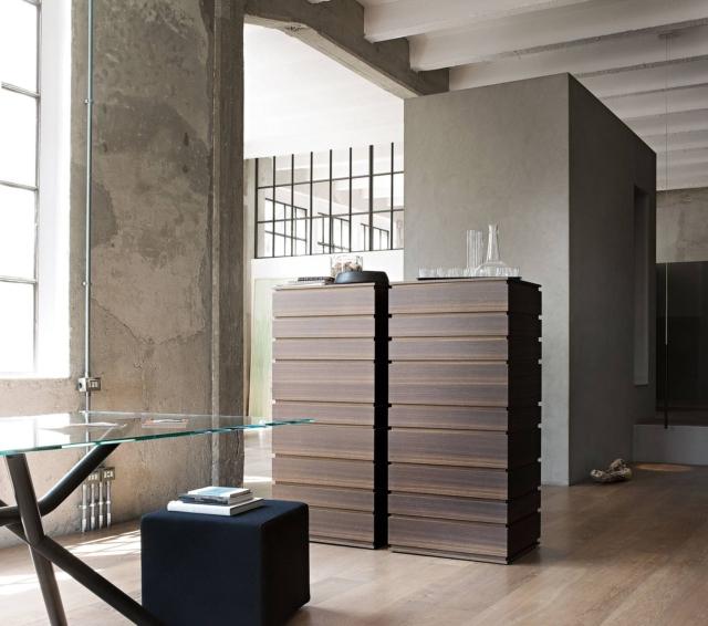 mobili alti e stretti Nine di Lema struttura rovere termotrattato nove cassetti mobili alti e stretti Nine di Lema struttura rovere termotrattato nove cassetti