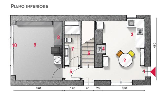 planimetria del piano inferiore della mini casa planimetria del piano inferiore della mini casa