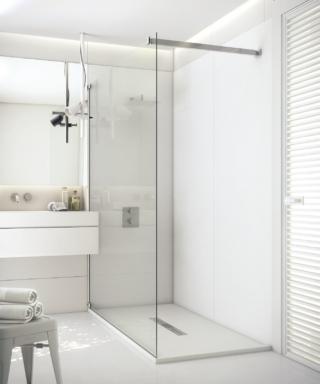 bagno con doccia che ha sostituito vasca grazie al supporto estensibile SEP SYSTEM di Fiora bagno con doccia che ha sostituito vasca grazie al supporto estensibile SEP SYSTEM di Fiora