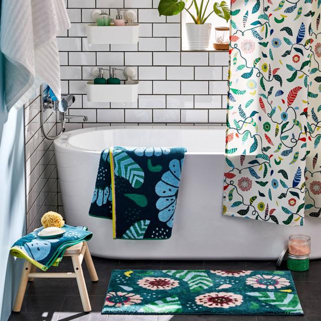 biancheria bagno asciugamani Sandvilan tappeto Sandtrasket tenda doccia Sandbredan di Ikea biancheria bagno asciugamani Sandvilan tappeto Sandtrasket tenda doccia Sandbredan di Ikea